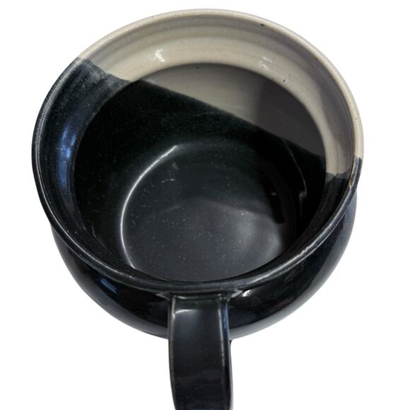 Kings Pottery Seagrove NC Studio Art Pottery Soup Mugs Bowls Black White Signed - Picture 9 of 13